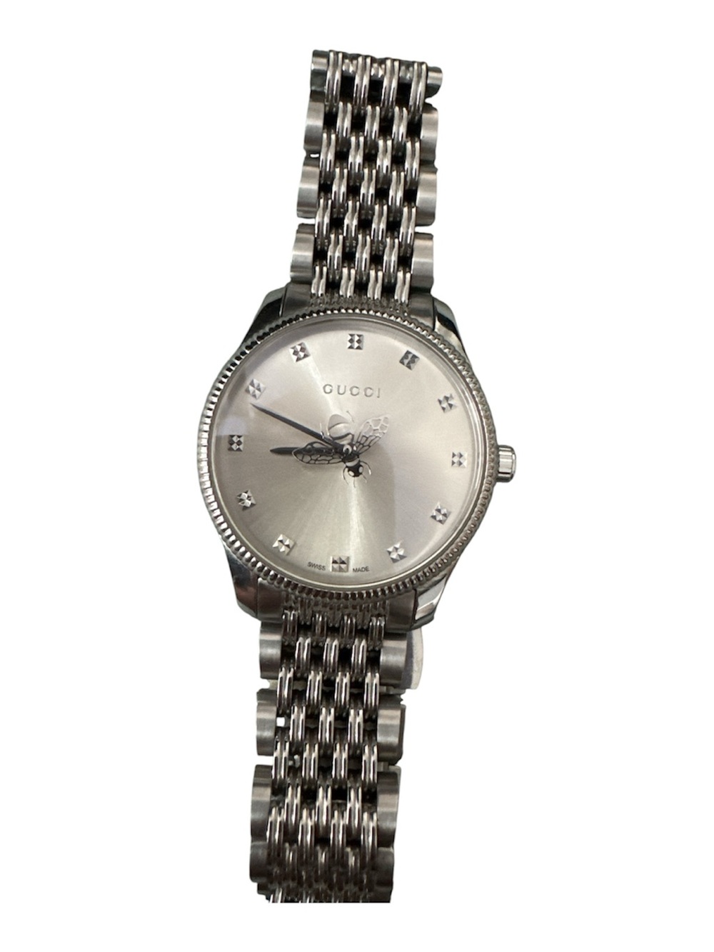 Gucci Silver Men’s Stainless Steel Bracelet Watch